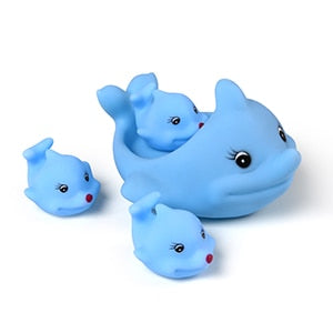 Cute Baby rattle Bath toy Squeeze animal Rubber toy duck